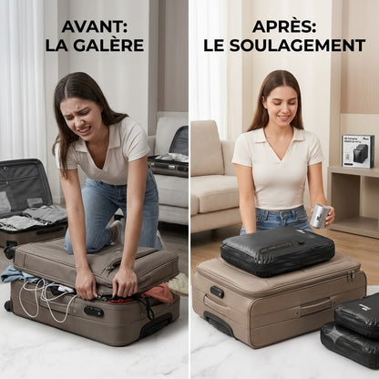 Sac de Compression Sous Vide TPU – Rangement Voyage (S / M / L)